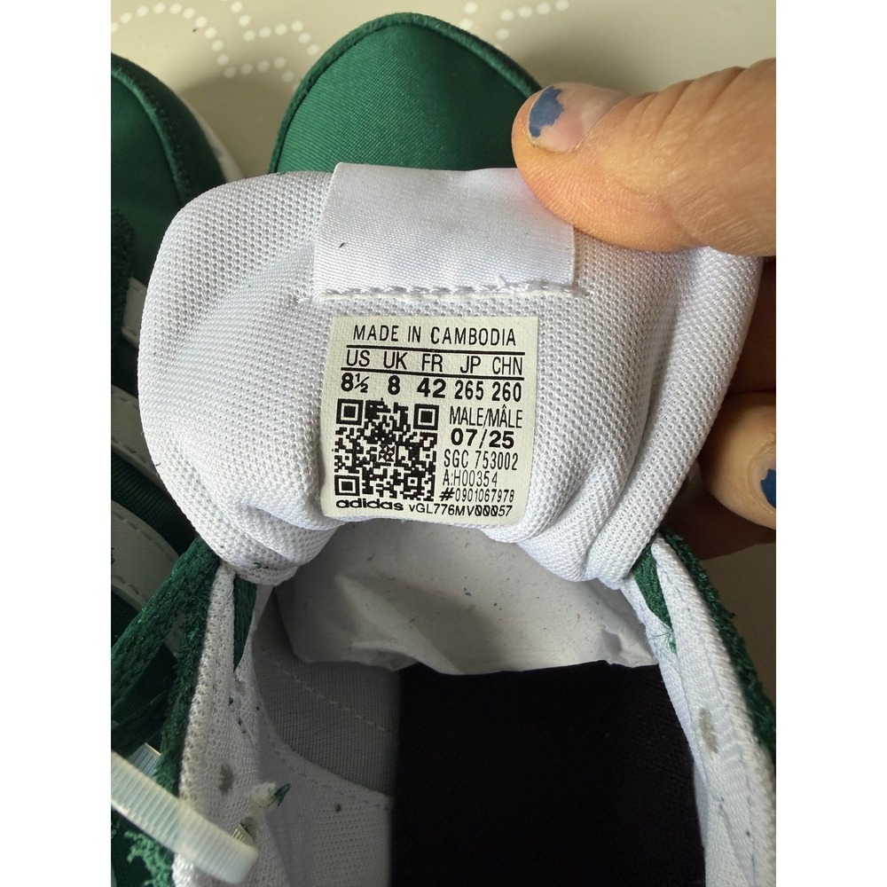 Adidas Run 60s 2.0 Sneakers Collegiate Green White Mens 8.5 Womens 9.5 - Picture 7 of 8